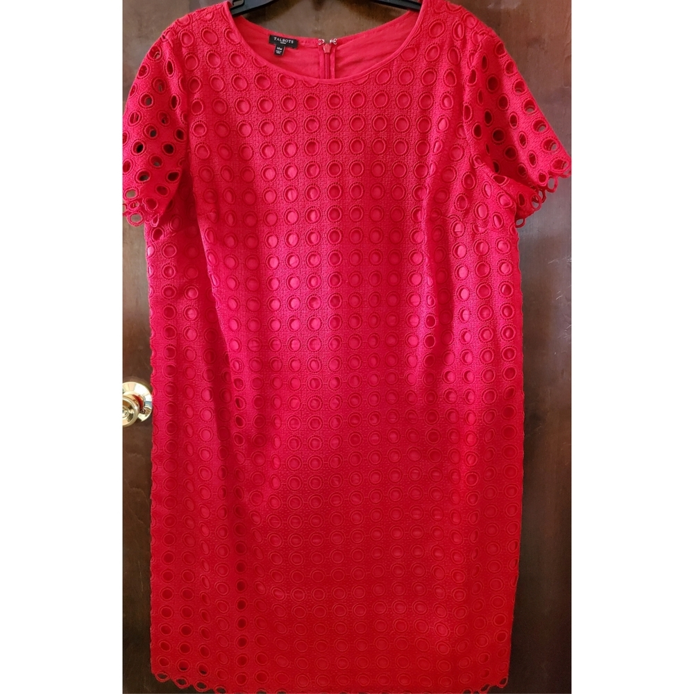 Red shift dress